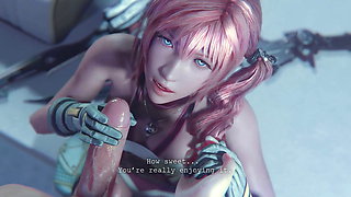 Final Fantasy - Serah Farron Sloppy Blowjob Deepthroat & Cum (Sound)
