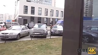 Debt4k. agent uses teenage doll like a cheap whore