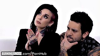 Joanna Angel and Mia Malkova Share Dick with Hot Babysitter
