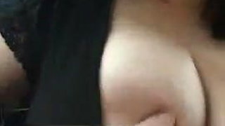Auntie showing off her tits