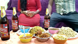 The mistress made special food for the sahib and while eating food she kissed the pussy Hindi with sexy voice