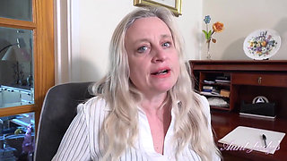 Auntjudys - Your Horny Mature Boss Andrea Ann Sucks Your Cock at the Office
