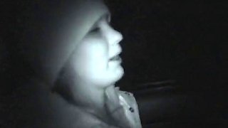 Petite teen licked in night vision