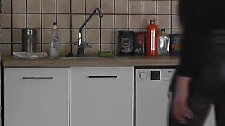 The Slave's Orgasm Under Mistress Cleo's Stocking Feet