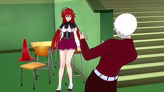 Rias Gremory Sex in the Library - Dxd Ntr Madness Series