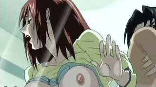 Round meloned hentai girl in stockings getting pussy fucked