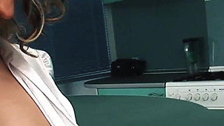 Sasa and Yana Serve up Pussy for Breakfast on Their Kitchen Table!