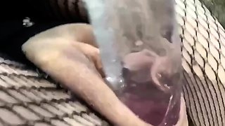 Cummy amateur pussy close up