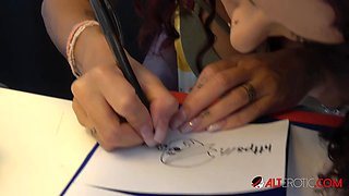 Mara Martinez inks and fucks with Heidi Van Horny