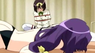 Aroused hentai babe in pantyhose getting ass licked in 69