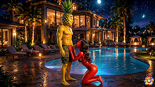 Poolside Passion Under the Stars - AI Hentai ASMR