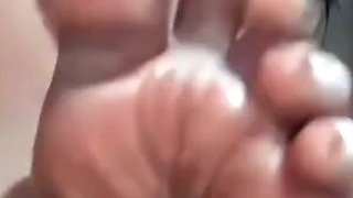 90yo Granny Foot Worship - Slave Licking Her Wrinkled Feet While She Is Horny