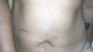 Mature horny Asian giving blow job