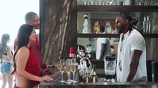 Cheating wife gets passed around in interracial gangbang