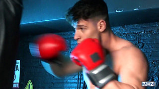 Men - Presley Scott Gets Turned on After Touching a Boxer's Big Dick, Sucking, Fucking Doggystyle