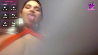 Teen in Lingerie Squeezes Thick Jets of Milk from Her Big Tits, Soaking Face in Sticky Cas