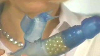 Hazel May Strips Her Blue Lingerie And Uses Her Blue Toy
