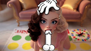 Rich girl Crystal invited to play Twister and was fucked by a stranger