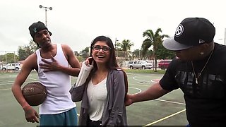 Mia Khalifa is getting rocked by two black schlongs