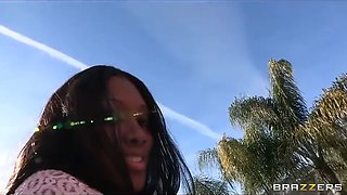 Brazzers - Sexy ebony pornstar Nyomi Banxxx tries anal sex