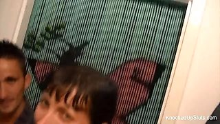 Knocked up brunette gets her ass fucked