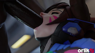 Hot D.va BBC Deepthroat Service & Tight Pussy Fuck in Condom - 3D Overwatch Animation
