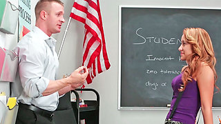 Marina Angel is fucking in the classroom with her teacher