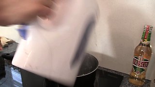 Dinner leads to family threesome