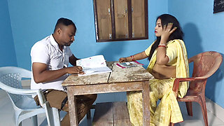 Sexy English Teacher Madam Nude Romance with Her Student in the Class Room Part -1