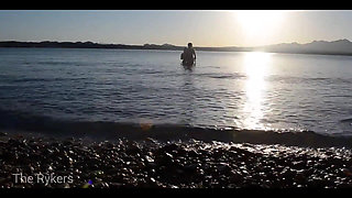 Romantic Sex at a Public Beach