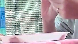 Italian Couple Blowjob Under Table After Eating Deep Creampie POV