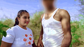 Cute Little Sali Fucking so Hard by Her Jija in Outdoor Farms
