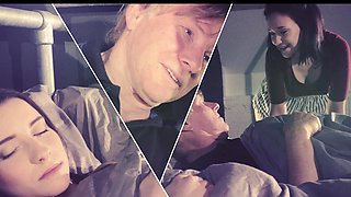 Old man caught fucking young girl cheating on hot GF