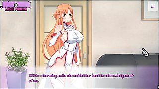 Waifu Hub [hentai Parody Game Pornplay ] Ep.1 Asuna Porn Couch Casting