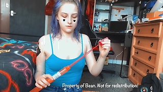 Cute Bean Blows Bubbles