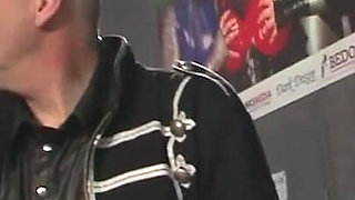 Humiliating bondage with whipping