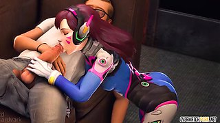 Sexy teen dva sucking huge dick of player