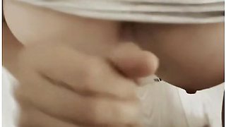 Milf With Perfect Tits Gives Handjob To Random Guy