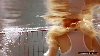 Nudist Babes In The Pool Underwater Stripping