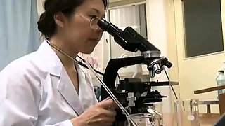 Sexy Asian doctor in uniform is starving for a deep drilling