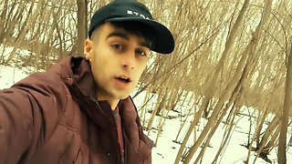 Cum Onto Friends Cum Mess After He Jerk off Outdoor