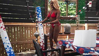 Raunchy bimbo incredible sex scene