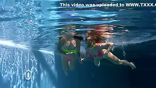 underwater couple bikini