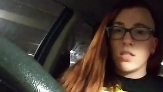Risky Parking Garage Clit Rubbing Car Masturbation