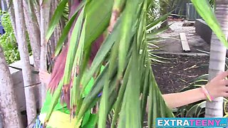 Teenage hotty Kiley Jay taking a firm pillar in her vulva