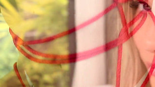 Good Girl Gets Tied with Red Rope and Fucked