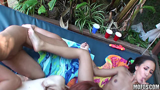Real Slut Party - Trim Amia Miley Teases Phoenix Askani, J Jay & Michael with a Hot House Party Sex Tape