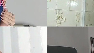Naughty Young Woman Fooling Around When Her Parents Leave the House.