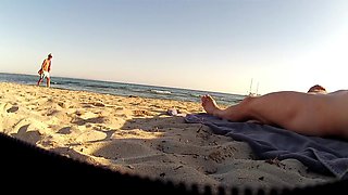 Incredible amateur CFNM, Beach porn clip