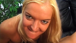 Sloppy Threesome Blowjob with Pussy Licking and Cum Faces